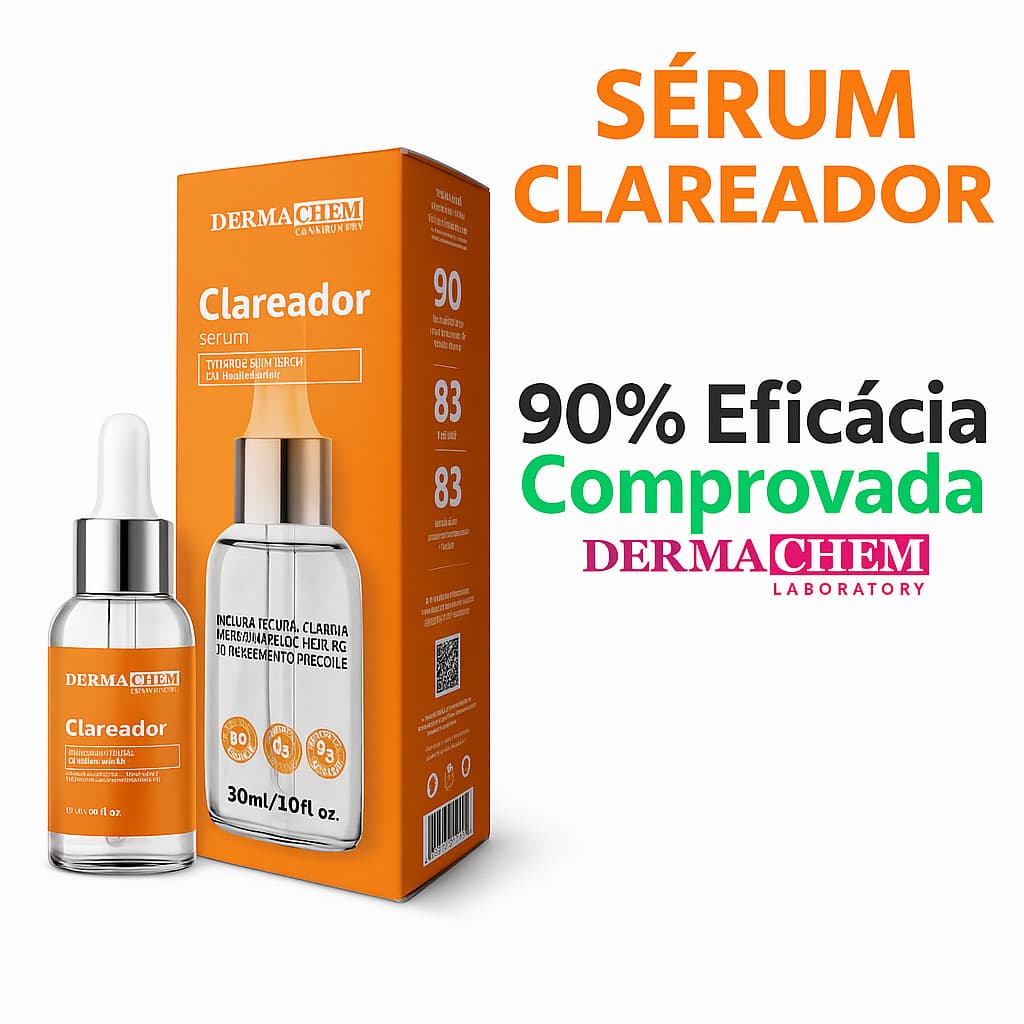 Sérum Clareador Facial Anti-Manchas Dermachem – Melasma, Manchas Escuras e Uniformização da Pele
