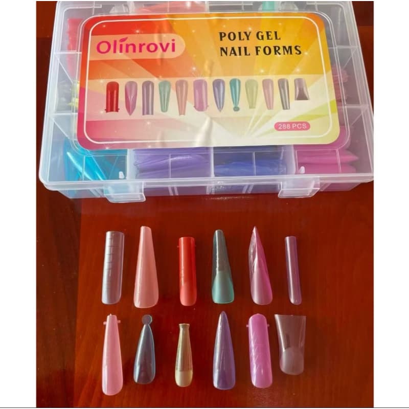 MOLDE F1 PARA UNHA GEL colorido olinrovi 288pcs