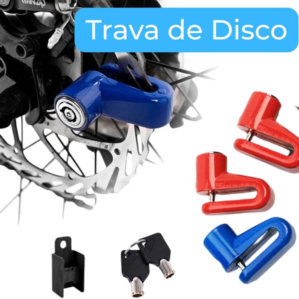 Cadeado de Disco para Moto e Bike – Trava de disco Antifurto de Segurança trança moto universal