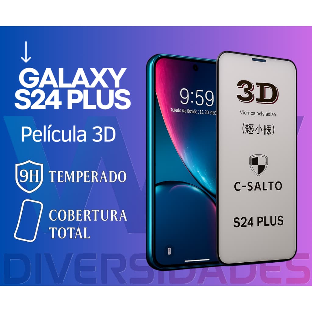 Samsung S24 Plus Película Vidro Temperado 3D