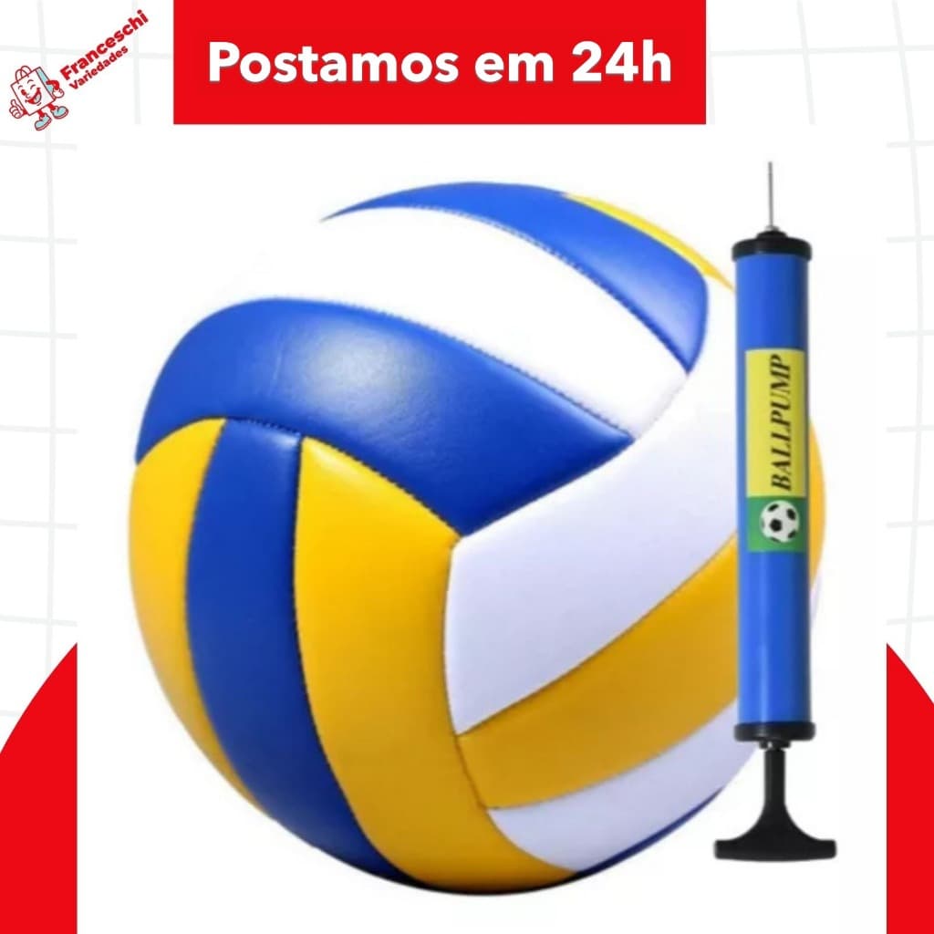 Bola de Vôlei tamanho oficial + bomba de brinde - bola de qualidade costurada promoção.