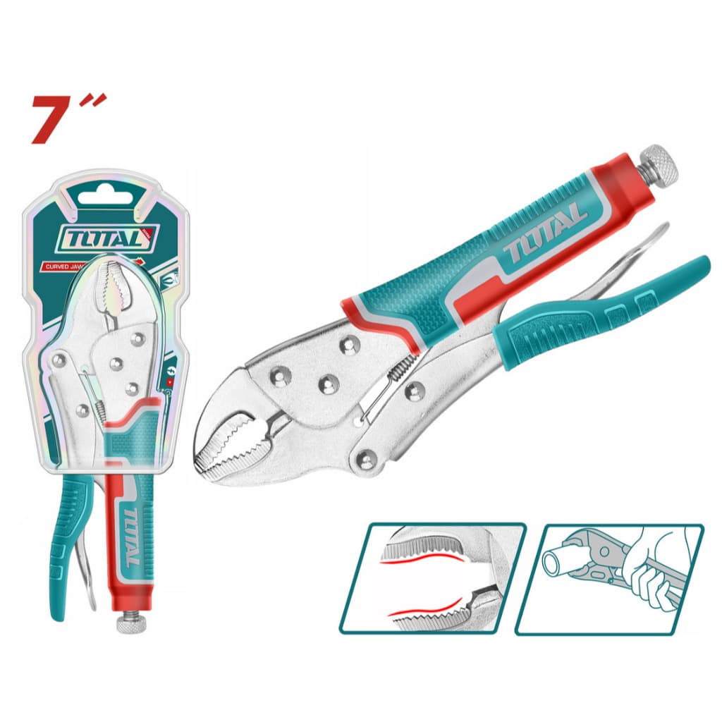 ALICATE DE PRESSÃO 7" (180 mm) - INDUSTRIAL - TOTAL TOOLS