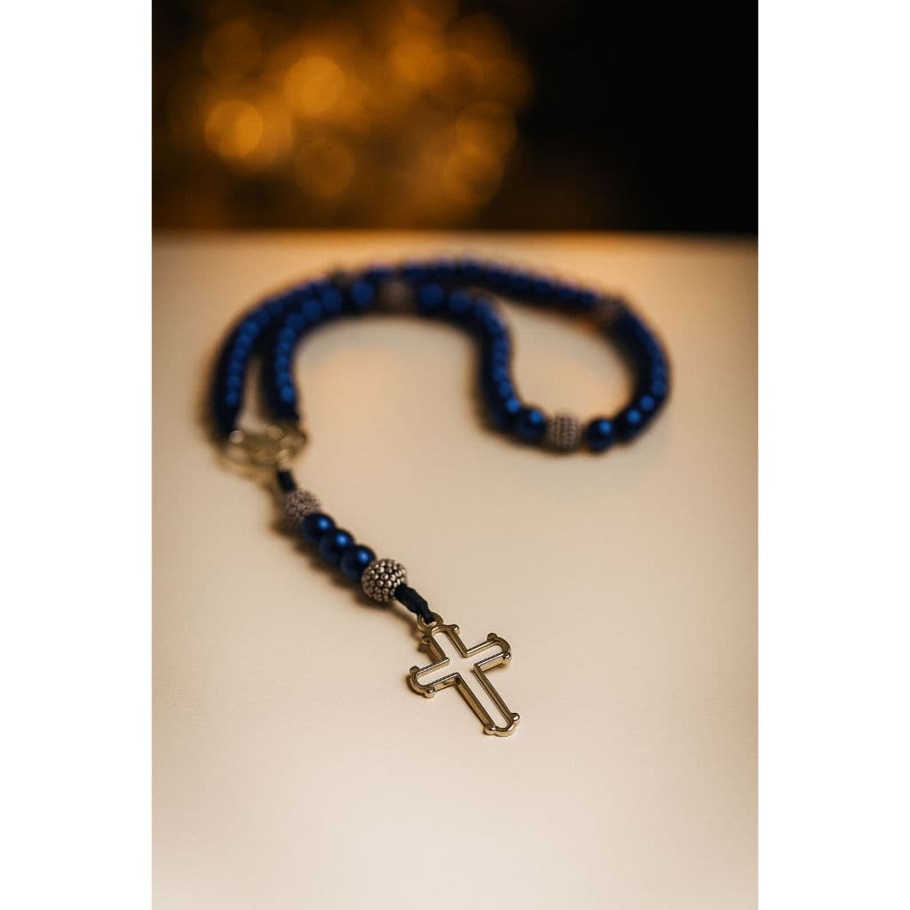 Terço Personalizado Nossa Senhora Aparecida - Divino Espírito Santo Pérola - ENVIO IMEDIATO