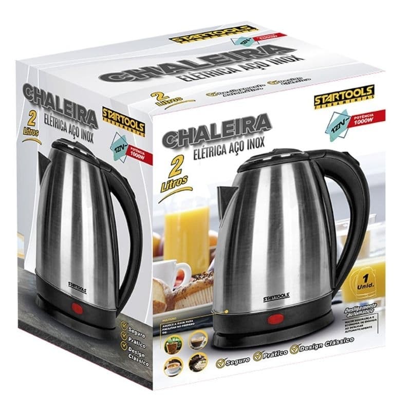 Chaleira Jarra Elétrica 2 Litros 127V - Inox