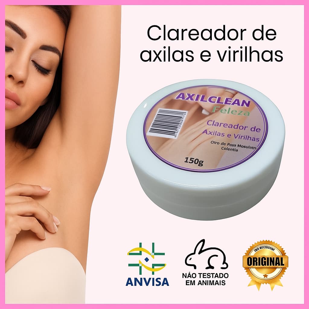 Kit Axilclean Clareador De Axilas / Virilha Com Óleo De Rosa Mosqueta Dolomita 150gr