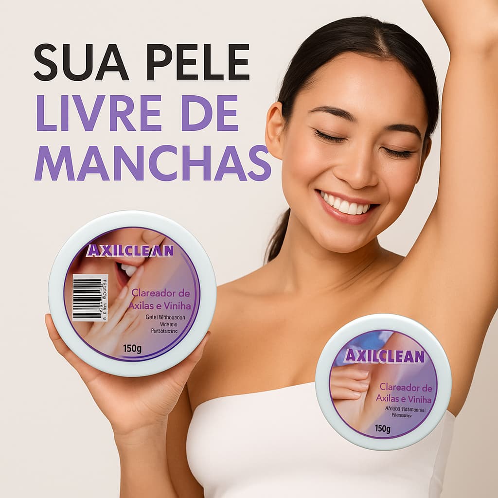 Clareador de Virilha e Axila Axilclean Dolomita e Rosa Mosqueta 150gr Original