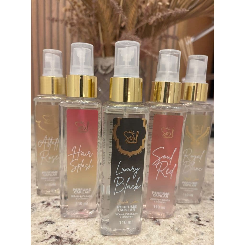 Perfume Capilar Soul - Royal Blanc, Luxury black, Ataff Rose, Soul Red e Paradox