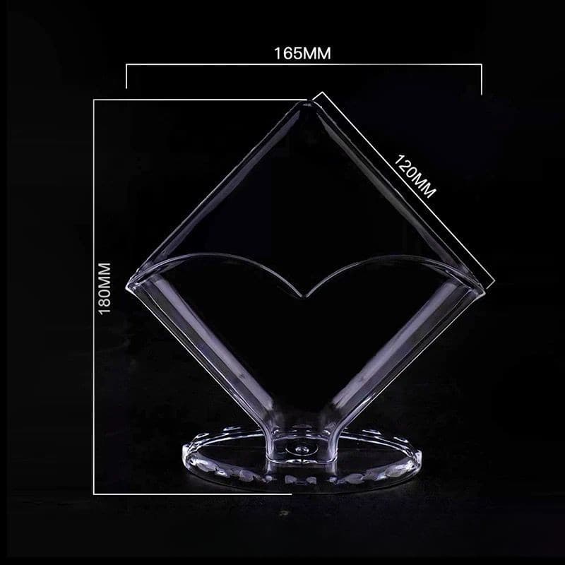 Porta Guardanapos Triangular de Acrílico Transparente 16 cm para Restaurantes Bares Cozinha