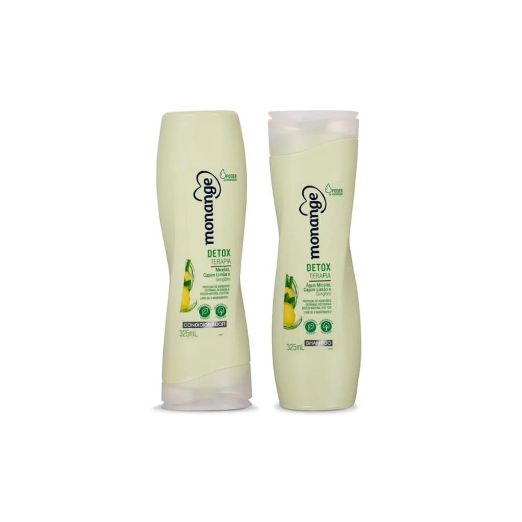 Kit Shampoo e Condicionador Monange Detox Terapia 325ml