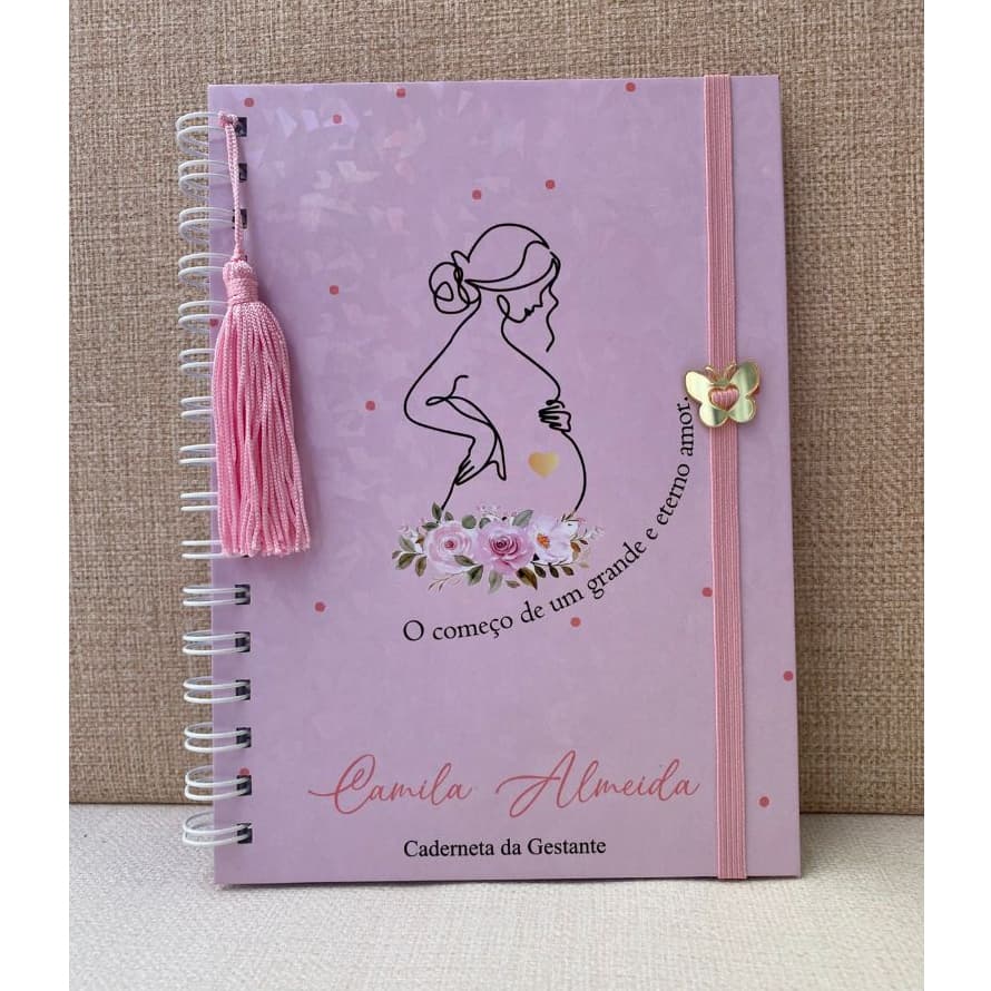 Caderneta Gestante / Personalizada com nome / Capa Dura