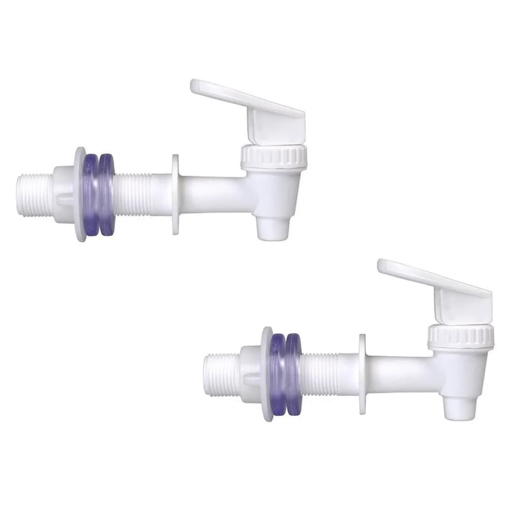 Kit 2 Torneiras BrancasLonga Toque Para Filtro De Barro Bebedouro De Agua Por GravidadeKit 2 Torneiras Marrom Longa Toqu