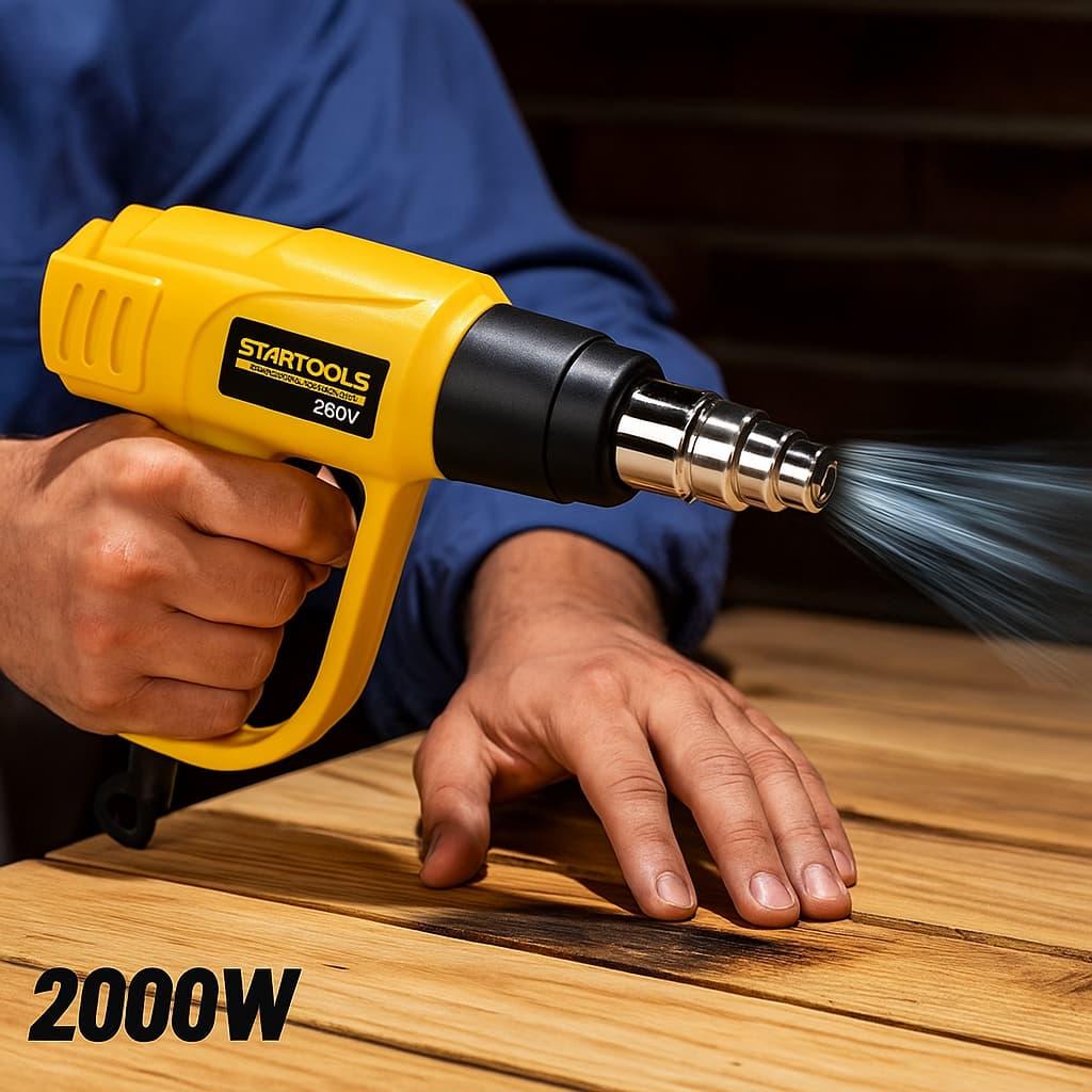 Soprador Termico Profissional 2000W 220V Com Bico Removivel Aquecedor De Ar Ajustavel