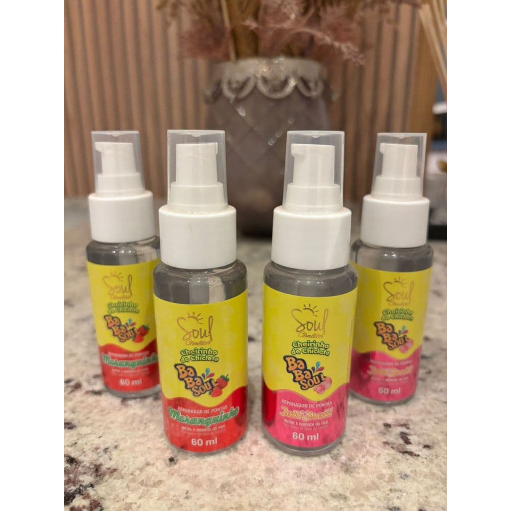 Reparador de Pontas Babasoul 60 ml - Morango e Tutti Fruti