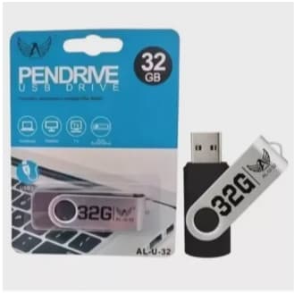 3/2/1 Pendrive Altomex AL-U-32 memória 32gb pc notebook usb cor preto liso