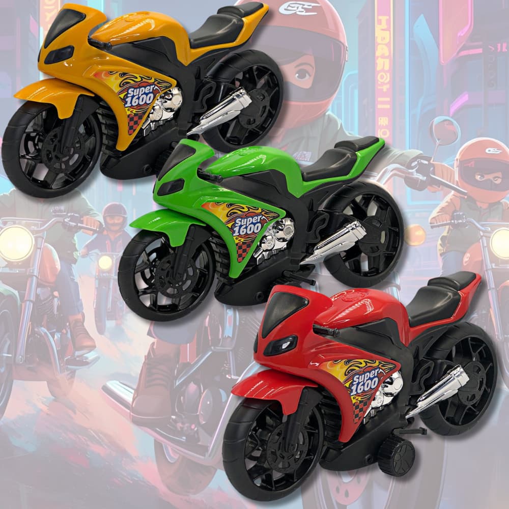 Moto de Brinquedo Super Moto 1600 com Ficção ou Super Moto 360 Esportiva
