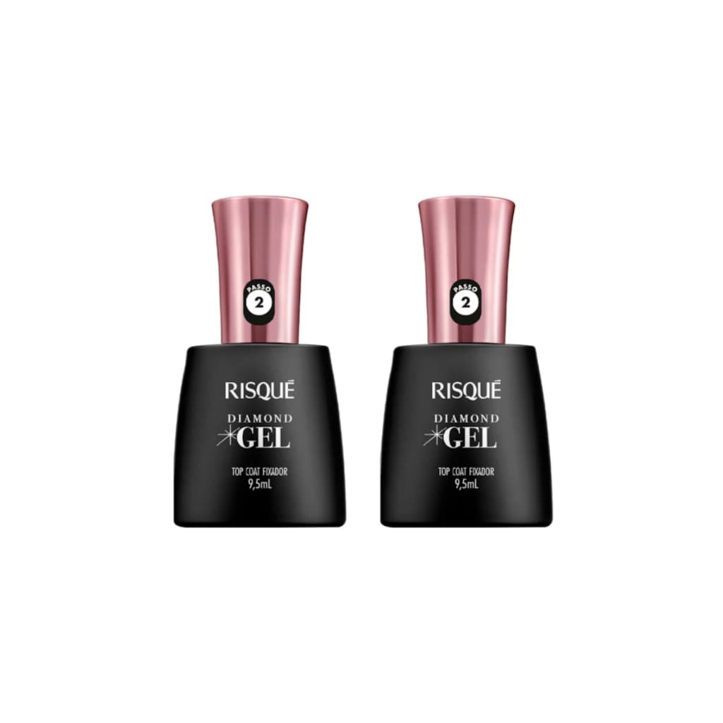 Esmalte Diamond Gel Top Coat Fixador 9,5ml Manicure - Risque