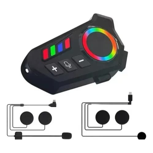 Fone de Ouvido Moto Bluetooth com Intercomunicador e Luz RGB – Altomex B07