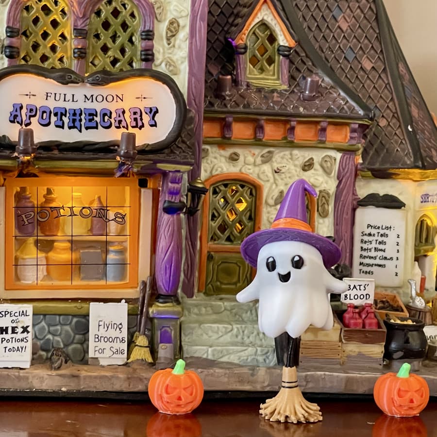 Fantasminha Bruxo 👻🧙‍♂️ Miniatura Impressão 3D | Decoração de Halloween