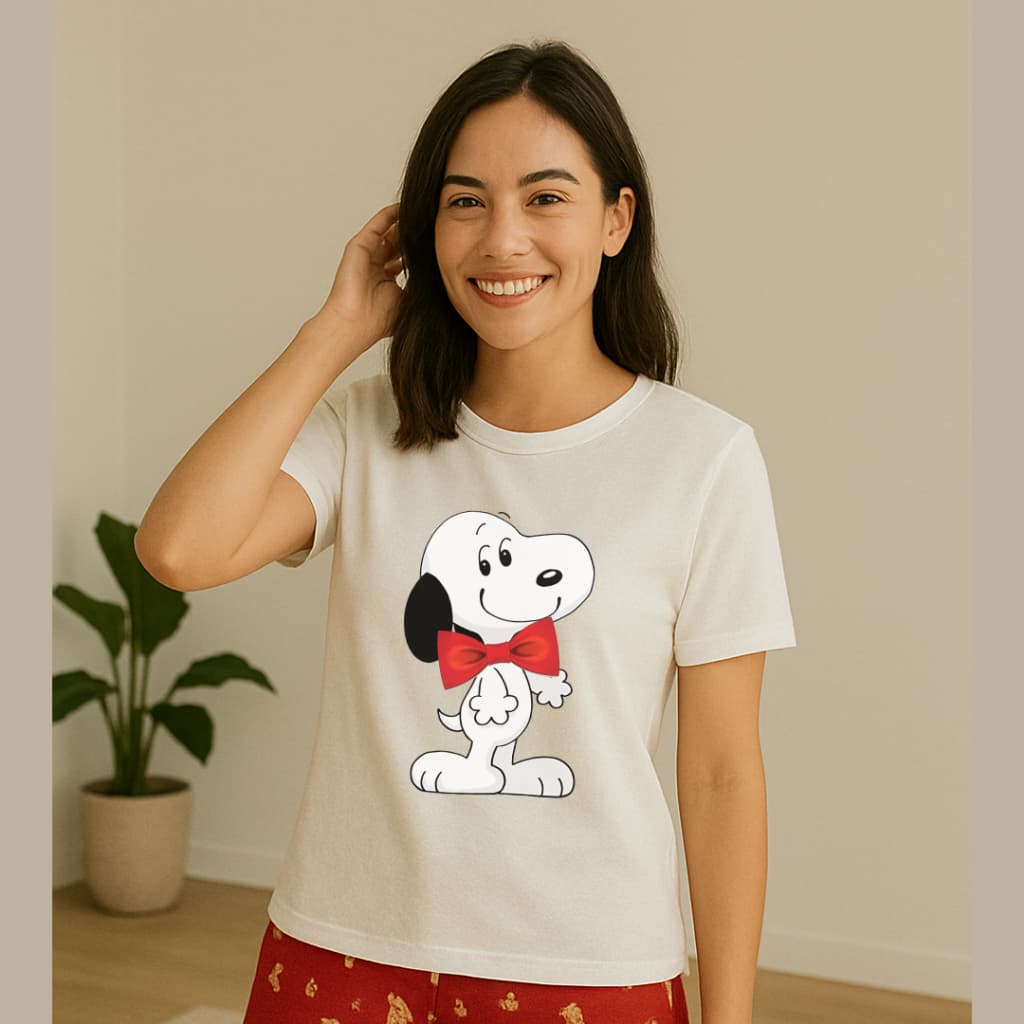 Camisa Confortável Feminino Inverno Curta Pijama Verão Manga Adulto Roupa de Dormir Estampado Frio Estampada Calor