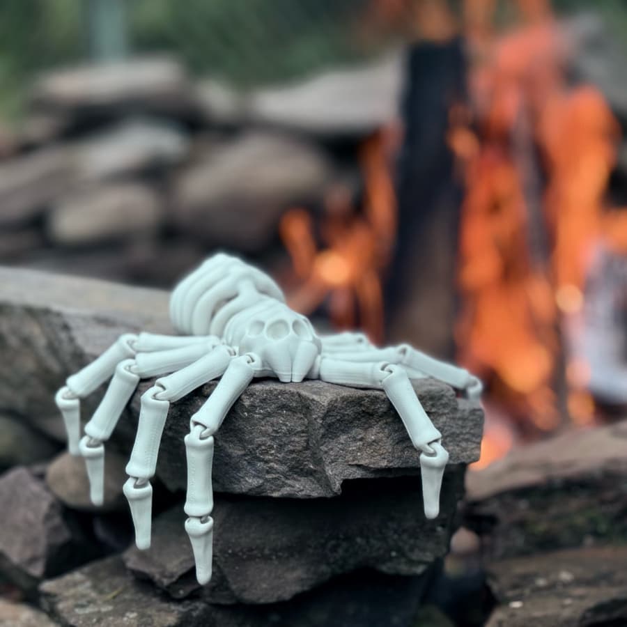 Aranha Esquelética 💀🕷️ Impressão 3D | Decoração de Halloween Articulada