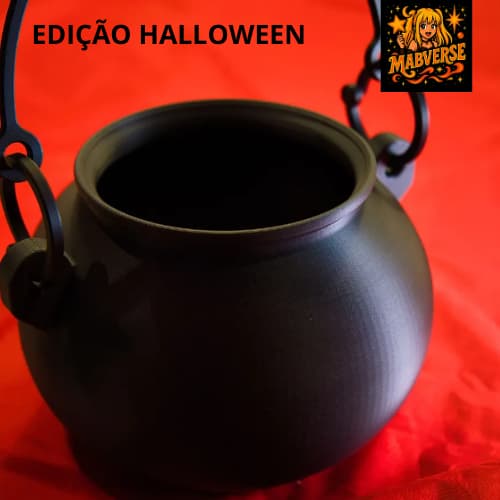 Caldeirão Halloween Decoração Porta Doces - (MATERIAL DE PLÁSTICO)