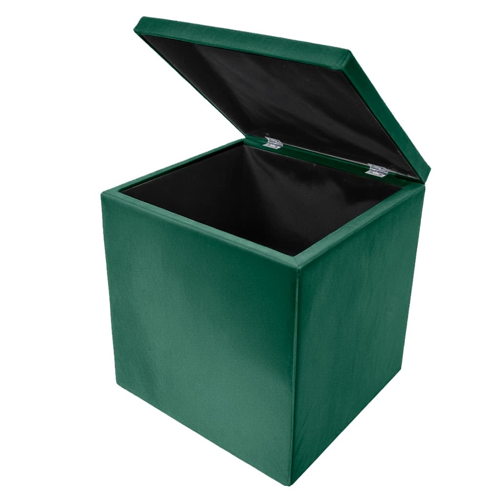 Puff Baú Cubo para Armazenamento 33x33x40cm - Verde