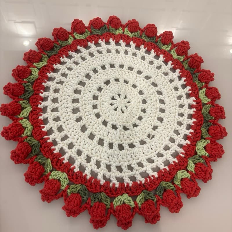 Sousplat de Crochê/Jogo Americano 35cm ou 40cm UNITÁRIO