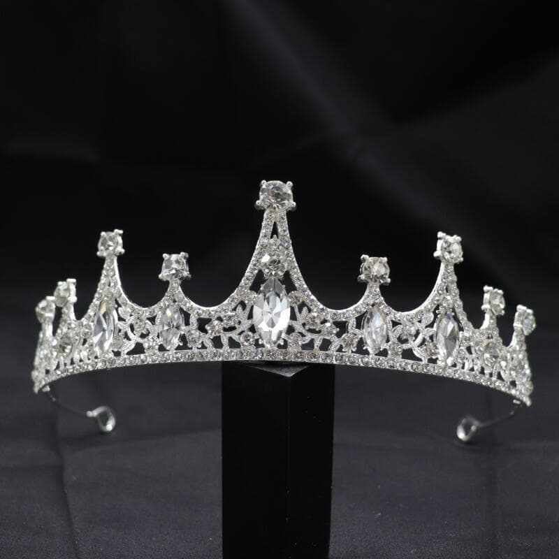 Tiara Coroa Princesa Luxo Strass Cristal Noiva Festa Casamento Debutante Acessório Cabelo Feminino Brilho Premium