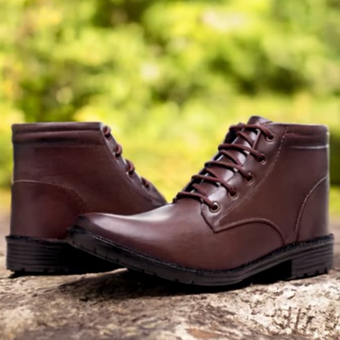 Coturno Marrom Masculino Cano Curto Estilo Urbano Casual Promoção Envio Imediato