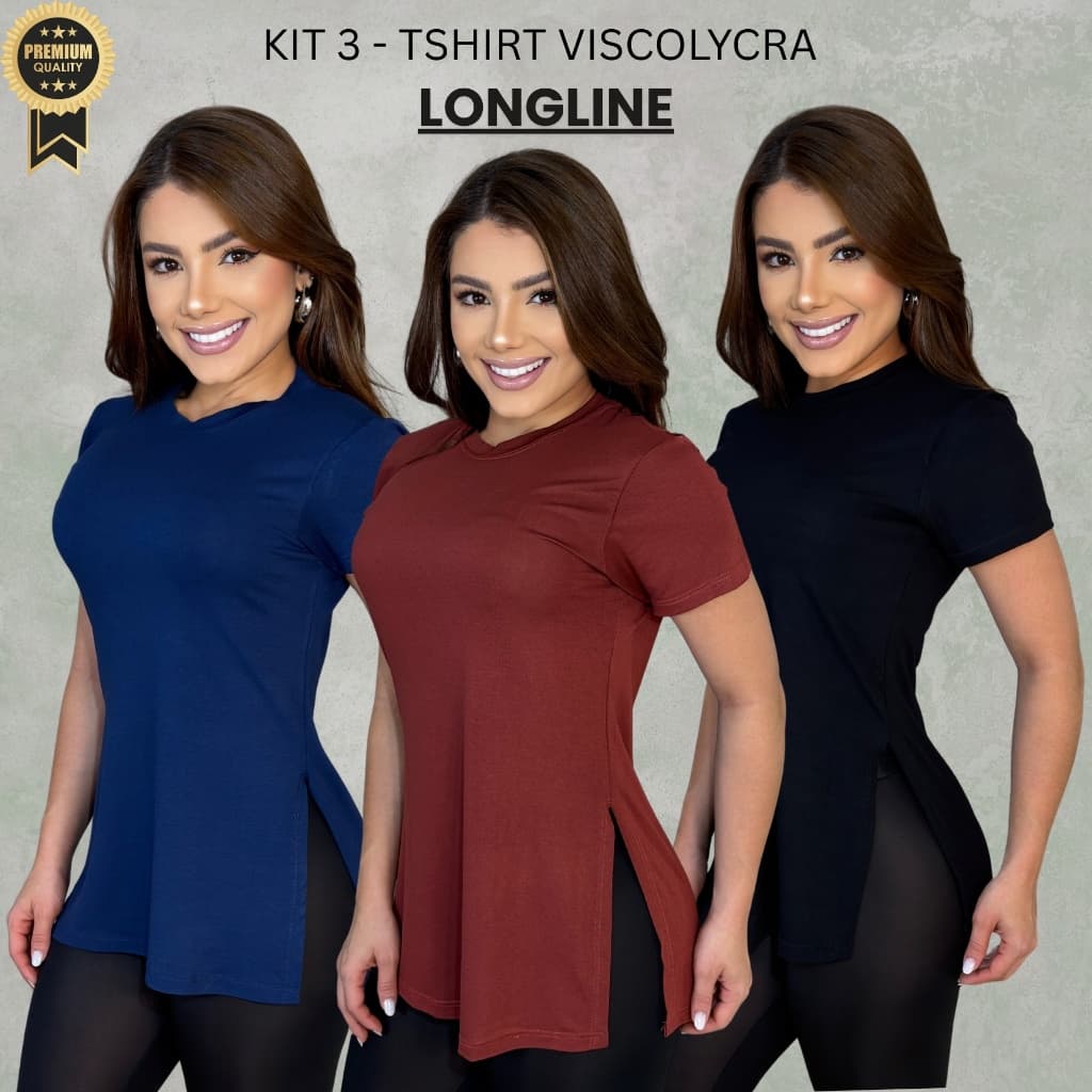 Combo 3 Blusas Femininas Para Usar Com Legging Tapa Bumbum