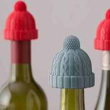Tampa de Vinho Silicone Gorro Criativo para Garrafa Rolha Vedação Inox