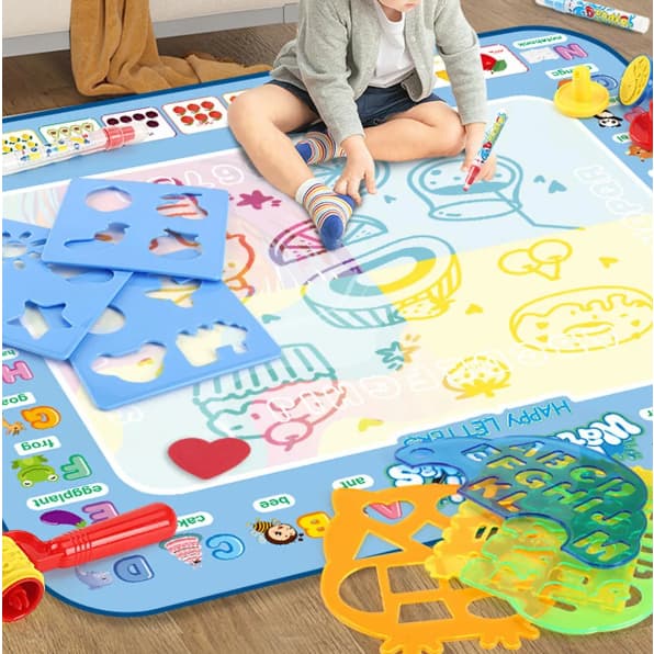 Tapete De Desenho Mágico de Pintura Com Água Infantil Grande/Médio + 3 Canetas