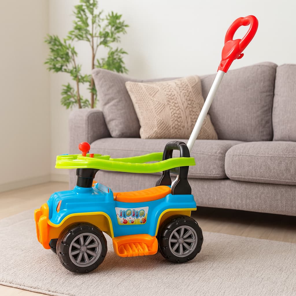 Motoca Carrinho de Brinquedo Jip Jip Infantil Quadriciclo Empurrador Colorido Maral - Escolha o seu!