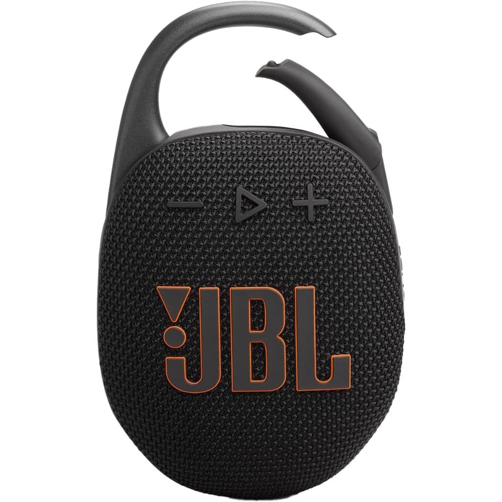 Caixa de Som Portátil JBL Clip 5 com Bluetooth Preto À Prova D'água e Poeira Com Auracast + NF