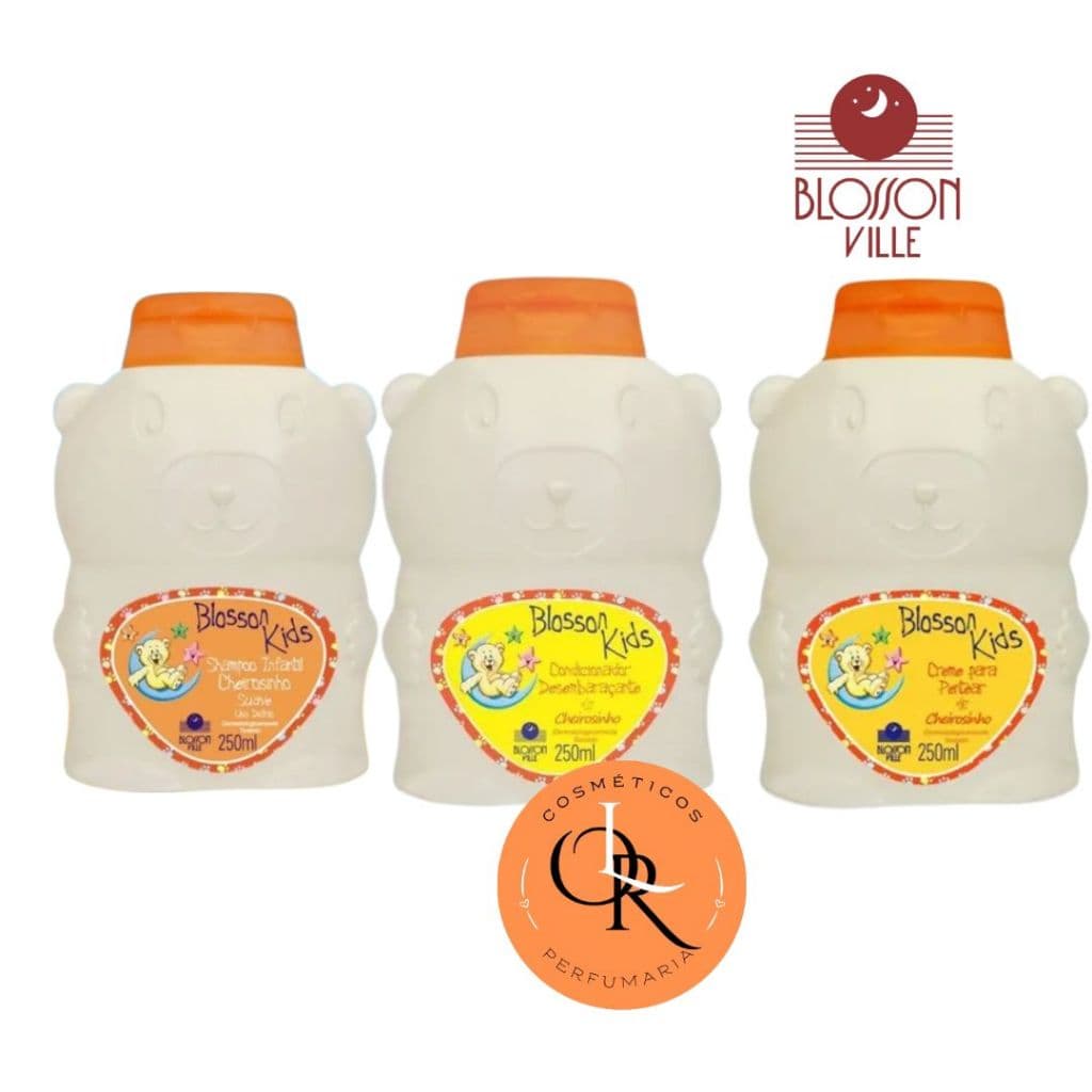 Hora do Banho Blosson Kids (Shampoo+Condicionador+Creme de pentear Cheirosinho) 250 ml cada