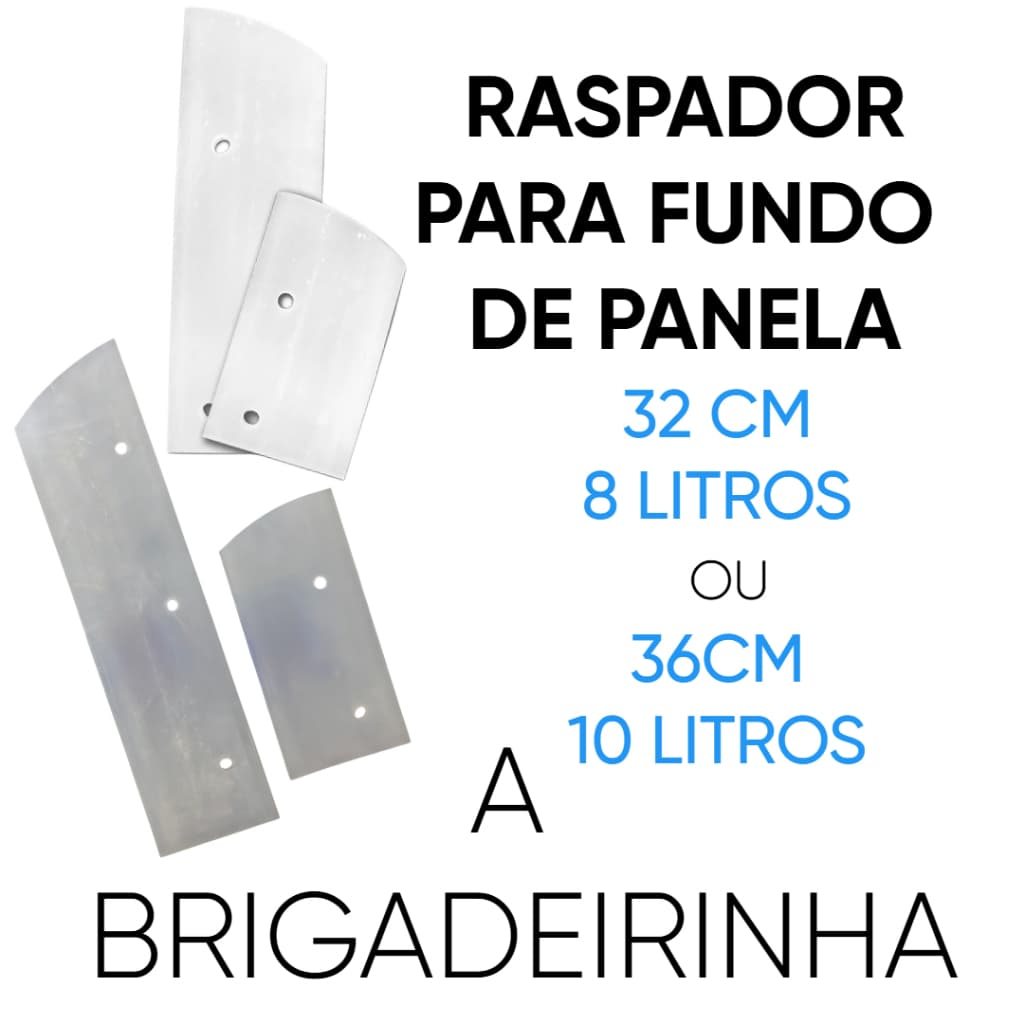 RASPADOR PARA PANELA A BRIGADEIRINHA DOCES E MASSAS 36CM 10 LITROS E 32CM 8 LITROS