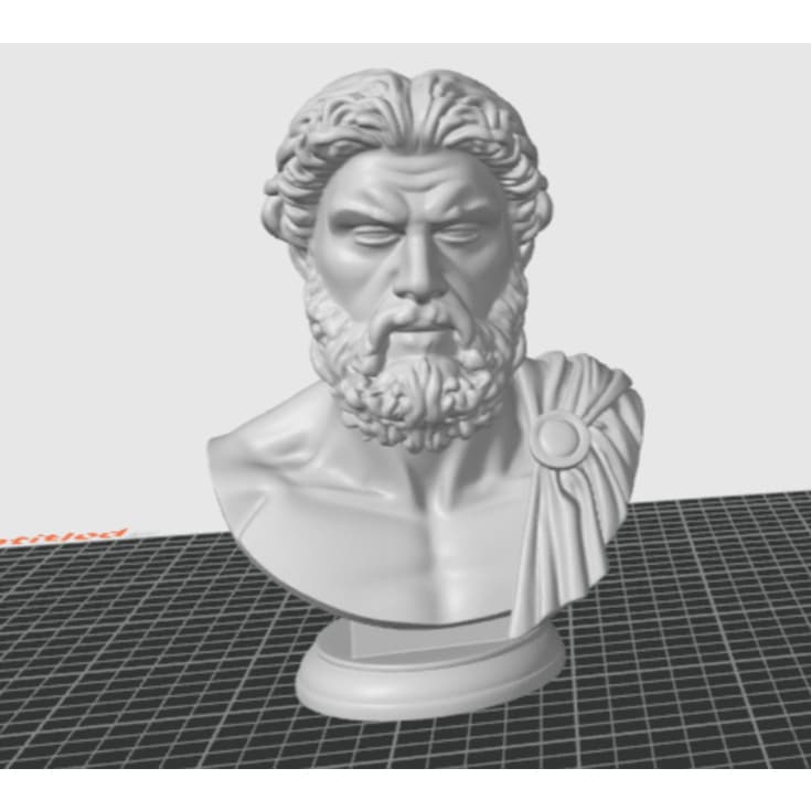 Escultura Grega Antiga Zeus o Homem Estatua Busto Decorativo Moderno - Impressão 3D