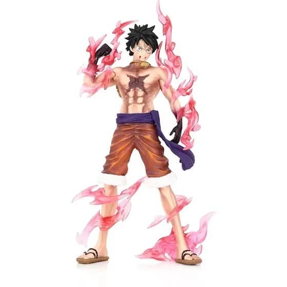 Luffy Gear Fourth One Piece – Action Figure 23,5cm com Efeitos de Chamas