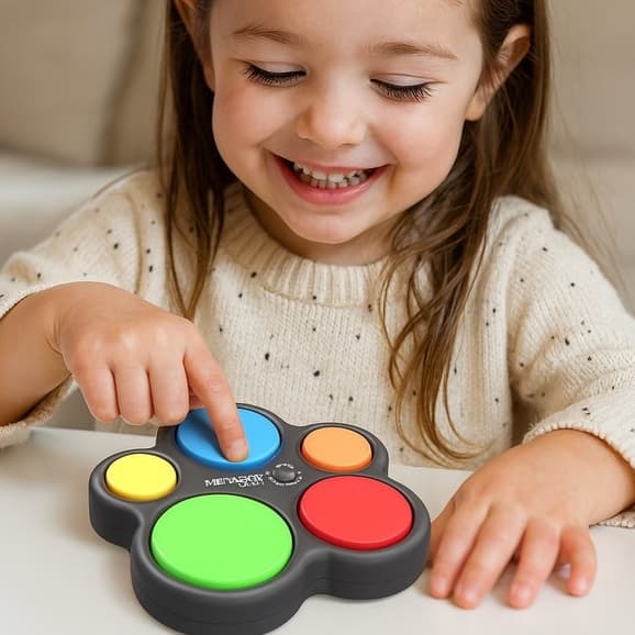 Brinquedo Infantil Jogo da Memoria Genius Círculo 4 em 1 Com Luz e Som DM TOYS - DMGO6924