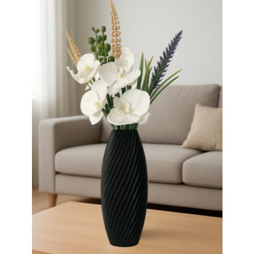 Vaso Decorativo moderno WAVE. Sala, Cozinha e Escritório Impressão-3D premium- 20cm