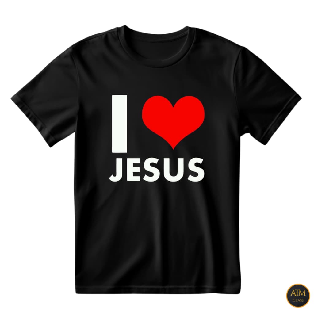 Camisa Unissex I Love Jesus Camiseta Eu Amo Jesus Cristã Igreja 100% Algodão - Envio Imediato