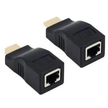 Extensor Hdmi 3d 30 Metros Via 1 Cabo De Rede Rj45 Cat5e/6