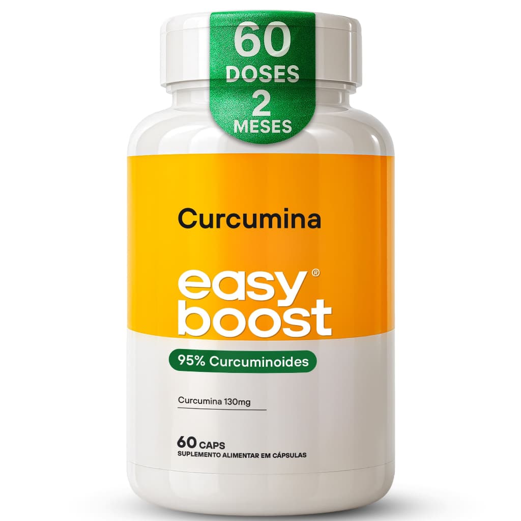 Curcumina 95% Curcuminoides 130mg Easy Boost 60 Cápsulas Suporte Nutricional