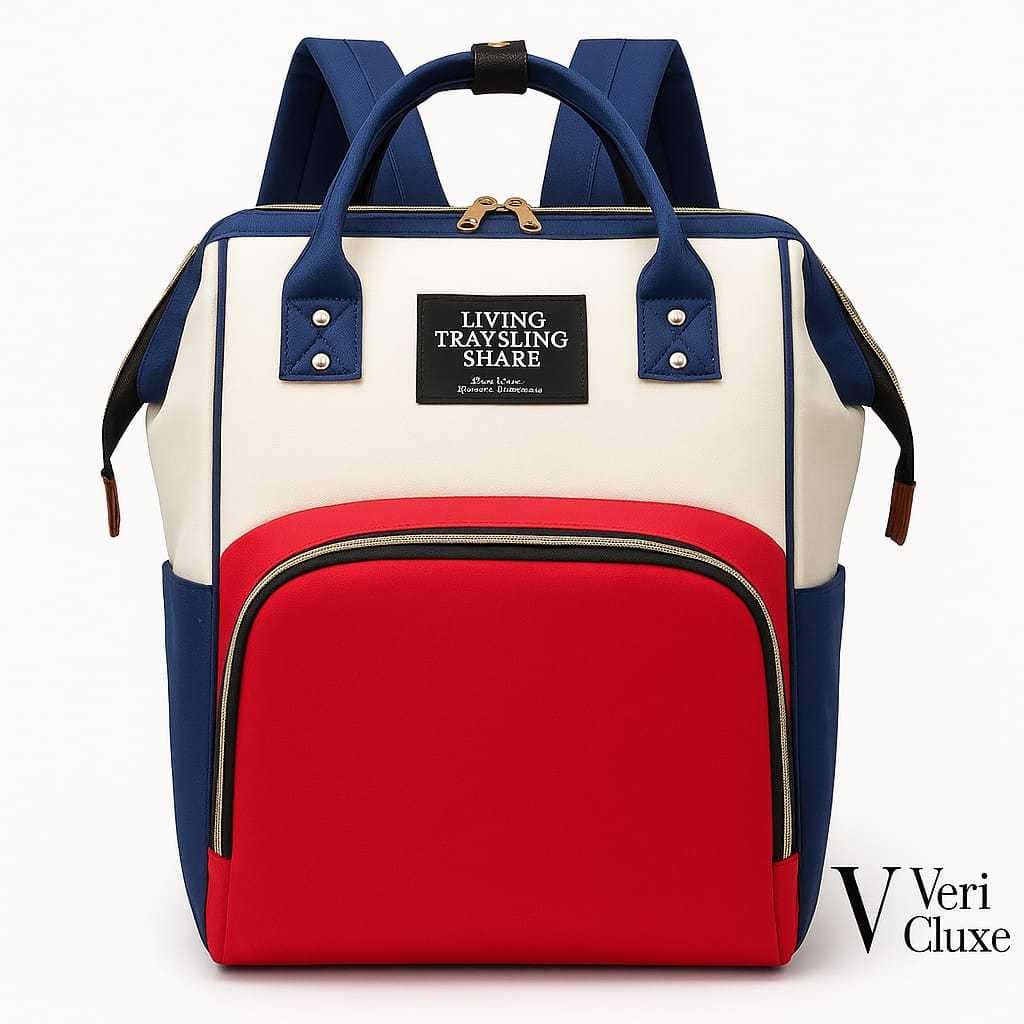Mochila Bolsa Saída Maternidade Nova Multifunção Living Trav Promoção Preta Colorida Vermelha