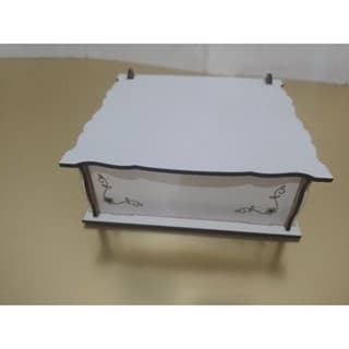Kit com 6 caixas articuladas mdf branco.