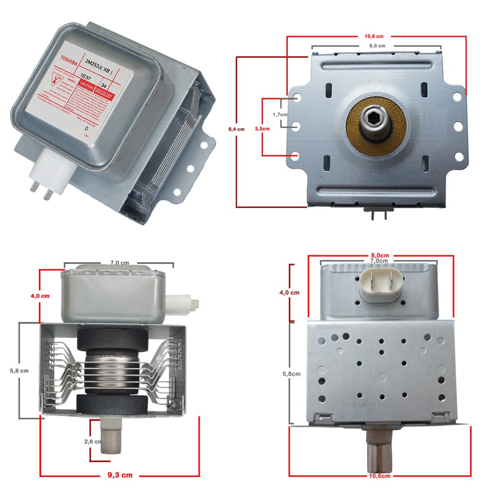 Magnetron 2m253j Toshiba = M24fb-610a = 2m219j = 2m319j