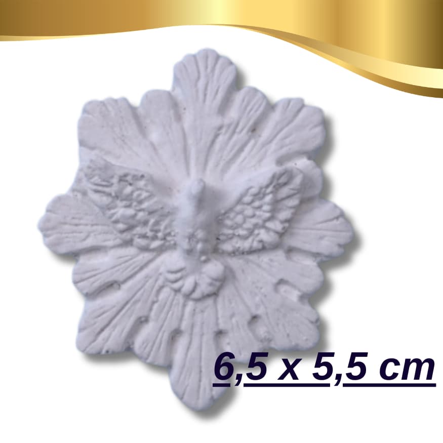 DIVINO ESPÍRITO SANTO C/ RAIO Peq. 6,5×5,5cm de Gesso 3 Unidades