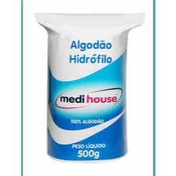 Algodão Hidrófilo 500g 100% Algodão Medi House
