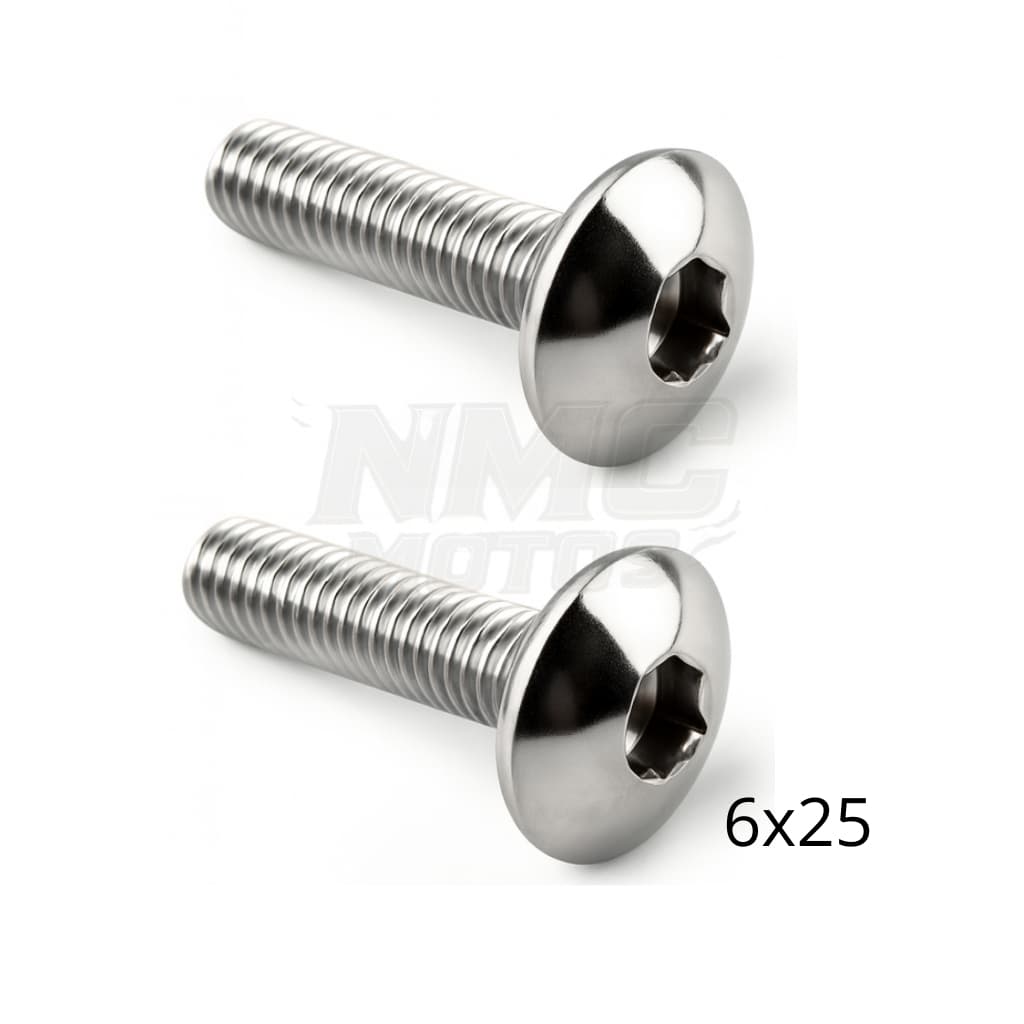 kit 2 Parafuso Allen cromado rosca - 6mm