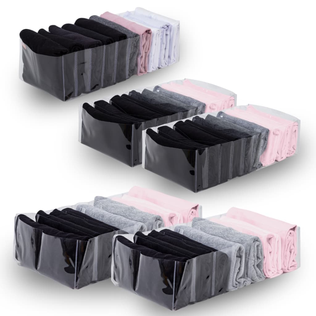 Kit 5 Colmeias Organizadores De Leggings, Fitness, Camisetas Cor Transparente